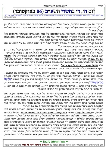 04 Tishrei 5772