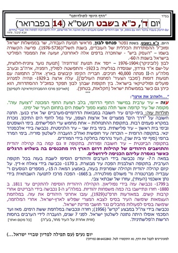 כא שבט ה'תשסא