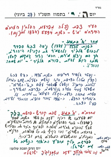 י' תמוז ה'תשנו