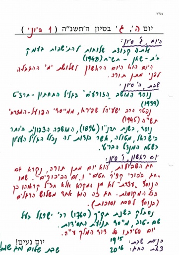 ג' סיוון ה'תשנה